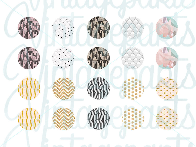Motivbogen "Geometric" für 16mm Cabochons