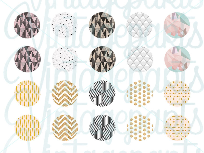 Motivbogen "Geometric" für 18mm Cabochons