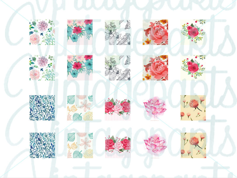 Motivbogen "Blumenmeer" für 15mm Cabochons
