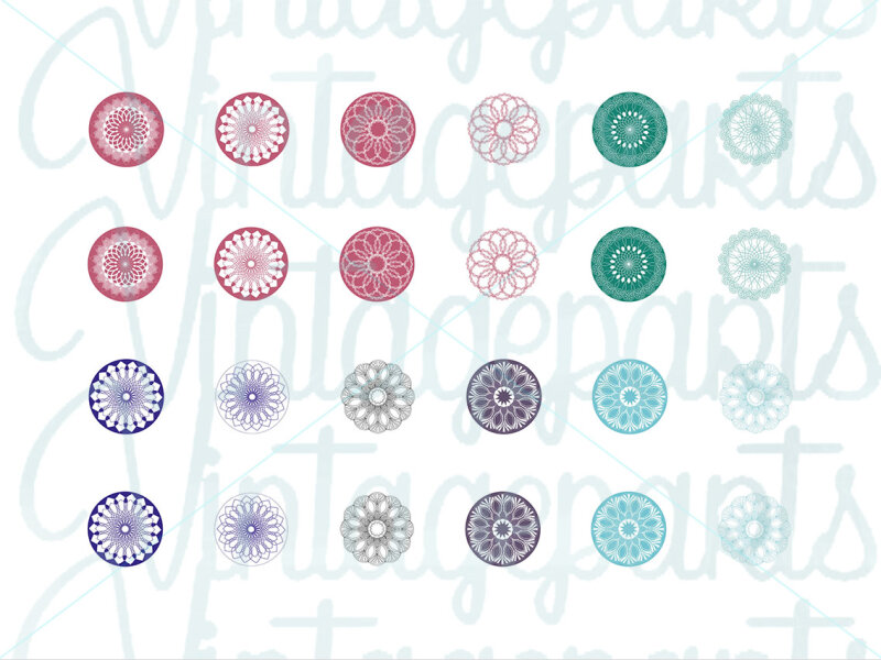 Motivbogen "Mandala" für 12mm Cabochons