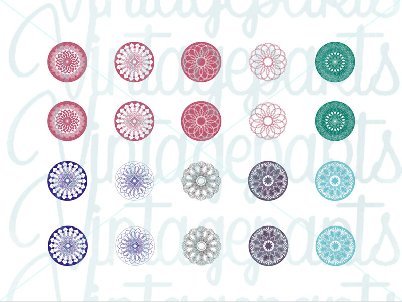 Motivbogen "Mandala" für 14mm Cabochons