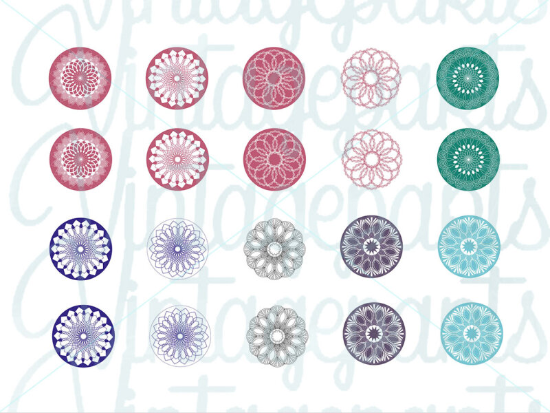Motivbogen "Mandala" für 16mm Cabochons