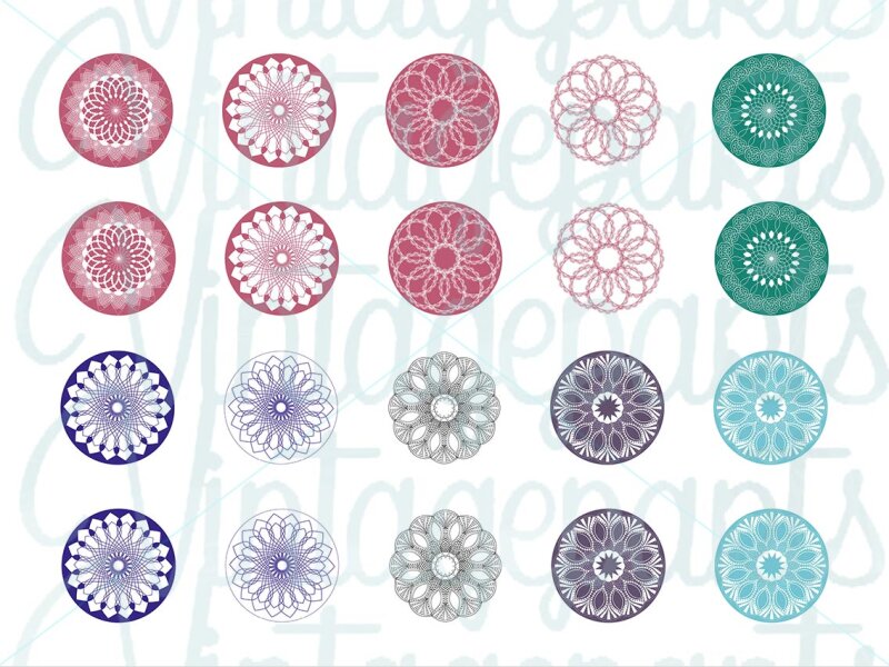 Motivbogen "Mandala" für 18mm Cabochons