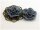 2 Cabochon Rose groß grau