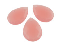 4 Acrylperlen "Facets" in Tropfenform in rosa