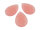 4 Acrylperlen "Facets" in Tropfenform in rosa