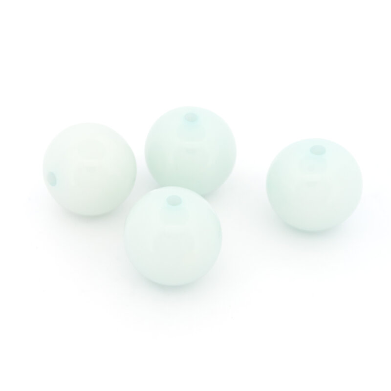 Acrylperlen in Helltürkis 19 mm 4 Stück