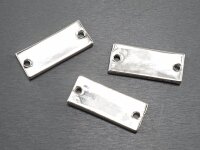 4 schlichte Verbinder in silberfarben, 19,4mm