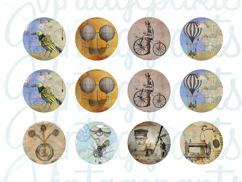 Motivbogen "Steampunk" für 25mm Cabochons