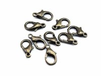 10 Karabinerverschlüsse 14 mm Vintage bronze