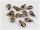 12 Karabinerverschlüsse 12 mm antik kupferfarben