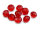10 Glasschliffperlen in rot, 10 mm