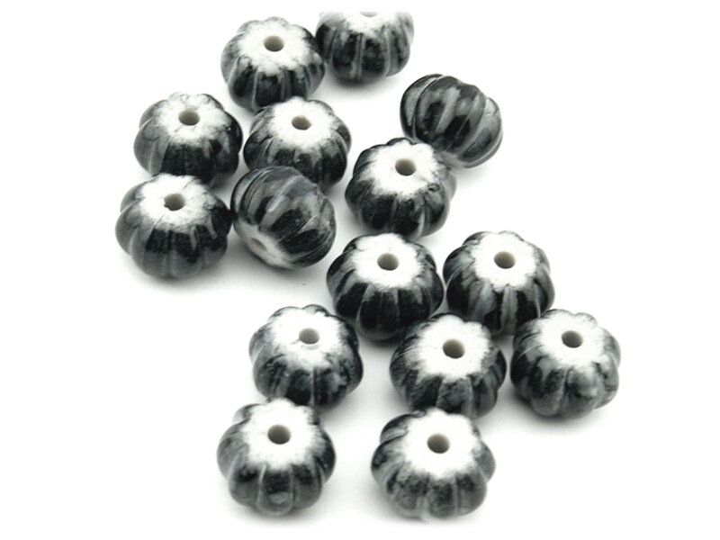 20 Melonen 12 mm anthrazit Vintage