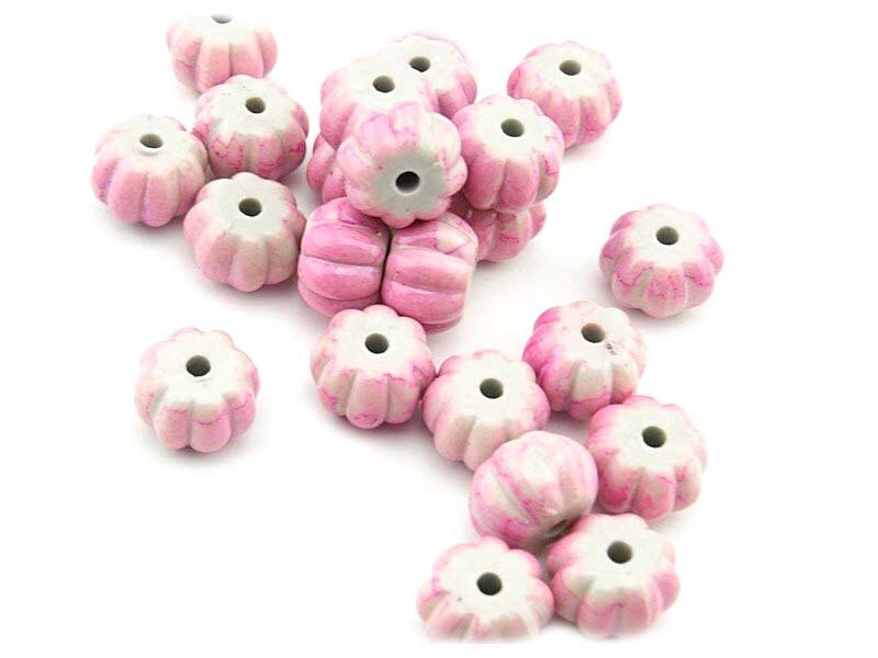 20 Melonen 12 mm rosa Vintage