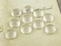 Cabochons 10 mm Glas klar 10 Stück