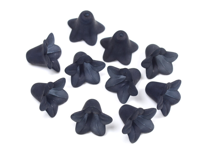 10 Blüten in marine gefrostet, 18 mm