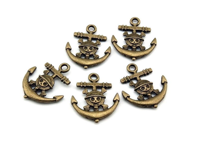 4 Piratenanker in Bronze steampunk