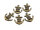 4 Piratenanker in Bronze steampunk