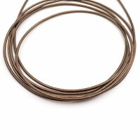 2 m echtes Lederband Kaffee 2, mm