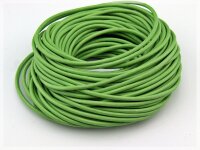 2 m echtes Lederband lindgrün 2 mm