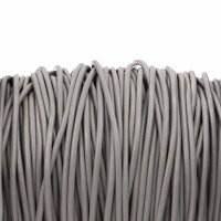 Dicht aufgewickeltes graues Lederband, rund mit 2 mm...