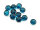 10 petrol farbene Glasschliffperlen, 10 mm