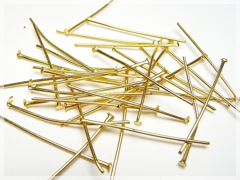 100 Nietstifte 30 mm gold