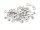 50 sehr kleine Perlkappen in silber platiniert, 4 mm