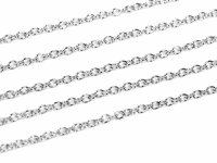 Gliederkette silberfarben platiniert 5 m