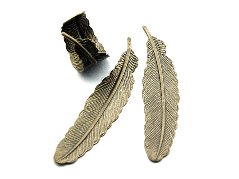 6 Federn in Vintage Bronze