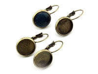 6 Brisuren in antik Bronze für 12 mm Cabochon