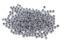 500 Rocailles Perlen in silbergrau, 3 mm