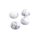 Cabochons aus synthetischem Türkis 12mm in weiß 4 Stück