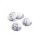 Cabochons aus synthetischem Türkis 12mm in weiß 4 Stück