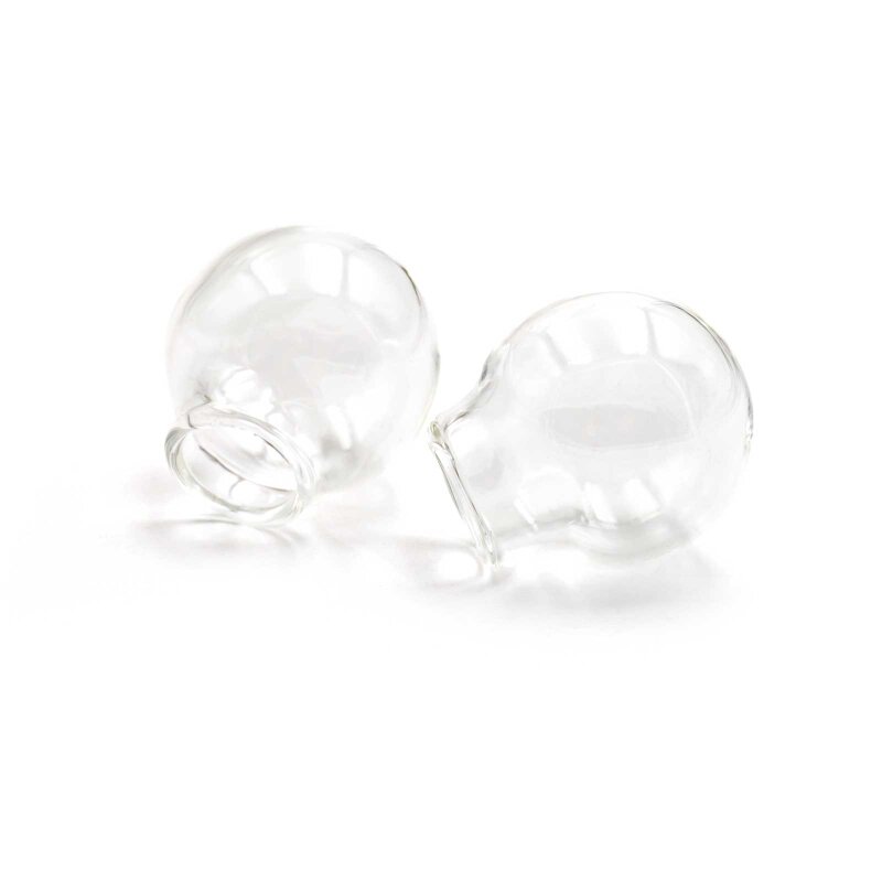 Hohlperlen durchsichtig zum befüllen 20 mm 2 Stück für 12mm Fassungen