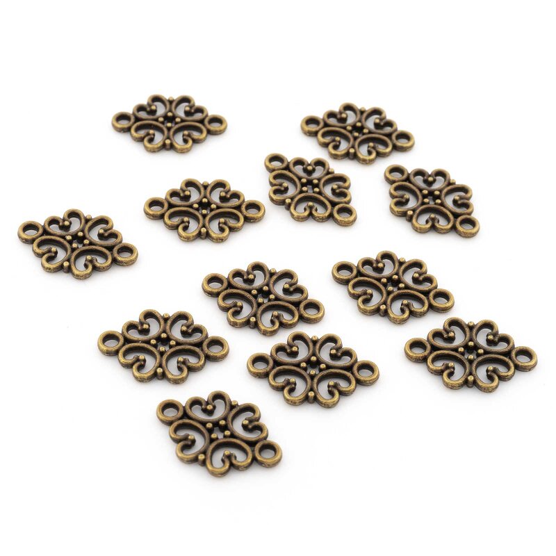 12 Verbinder in Vintage bronze
