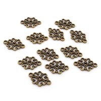 12 Verbinder in Vintage bronze
