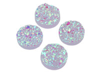 4 Cabochons "Eiskristalle" in flieder, blau...