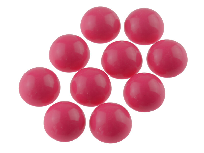 10 Cabochons aus Acryl in himbeer, 12mm