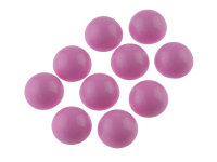 10 Cabochons aus Acryl in dunkelrosa, 12mm
