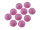 10 Cabochons aus Acryl in dunkelrosa, 12mm