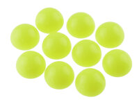 10 Cabochons aus Acryl in neongelb, 12mm