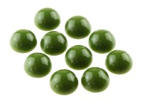10 Cabochons aus Acryl in khaki, 12mm