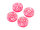 4 Cabochons "Eiskristalle" in pink, bunt funkelnd, 12 mm