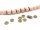 40 zarte gewellte Scheiben in antik Bronze, 7 mm