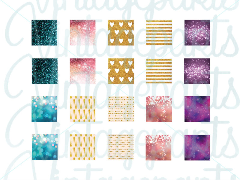 Motivbogen "Glitter" für 15mm Cabochons