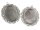 2 Fassungen für 40 x 30 mm Cabochons in antik silberfarben