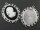2 Fassungen für 40 x 30 mm Cabochons in silberfarben