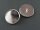 Schlichte Rahmen als Knöpfe in silberfarben für 16 mm Cabochons 2 Stück
