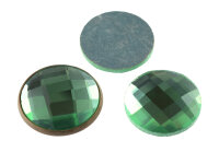 Glasschliffcabochon sparkle 18 mm in blassgrün 4...